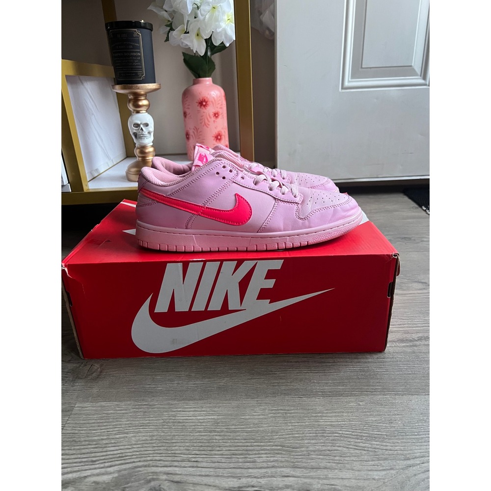 Custom Nike Dunk Low Men's Triple Pink Barbie DH9765-600 Size 8.5